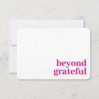 Carte De Remerciements Beyond Grateful Thank You Modern Elegant Card