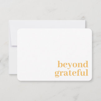 Carte De Remerciements Beyond Grateful Thank You Modern Marigold Card
