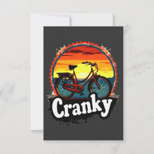 Carte De Remerciements Bicyclette Cranky Sunset Tee - Energiez Votre Voya