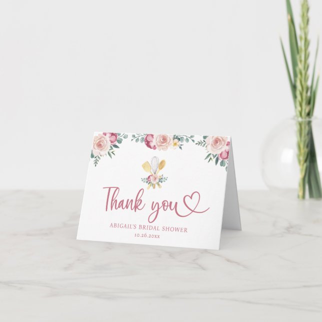Carte De Remerciements BIENTÔT EMportée LANCER DE BOUQUETS (Devant)