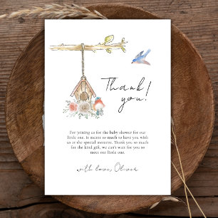 Carte De Remerciements Bientôt l'éclosion de bébé Minimal Boho Fête de Na
