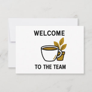 Carte De Remerciements Bienvenue dans l'équipe Décor de bureau pour amate
