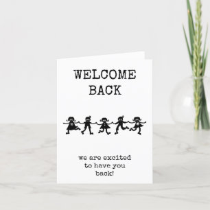 Carte De Remerciements Bienvenue De Retour, Nous Sommes Heureux De Vous A