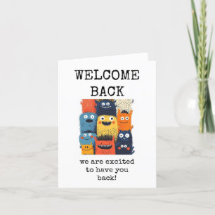 Carte De Remerciements Bienvenue De Retour, Nous Sommes Heureux De Vous A
