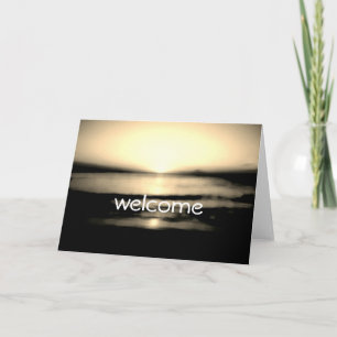 Carte De Remerciements Bienvenue Vous Tous Beach Sunrise Mariage
