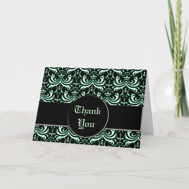 Carte De Remerciements Big Bold Damask (Devant)
