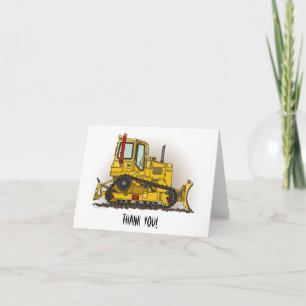 Carte De Remerciements Big Bulldozer