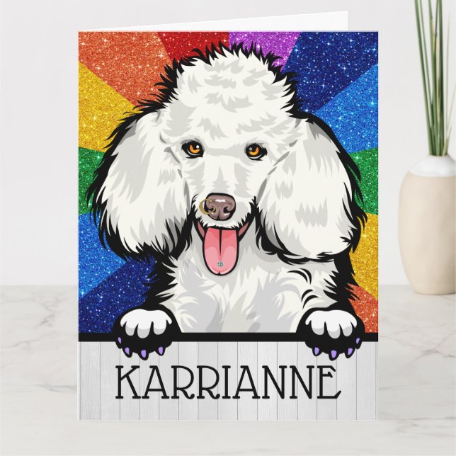 Carte De Remerciements Big Card Poodle (Devant)