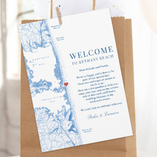 Carte De Remerciements Big Chill Beach Club Wedding Itinerary Welcome