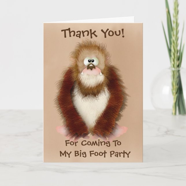 Carte De Remerciements Big Foot/ sasquatsh Thank You Note Card (Devant)