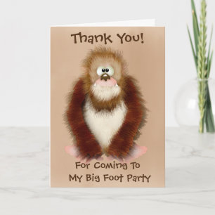 Carte De Remerciements Big Foot/ sasquatsh Thank You Note Card