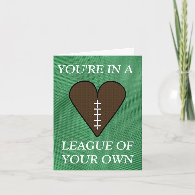 Carte De Remerciements Big Football Lover Valentine's Day Card (Devant)