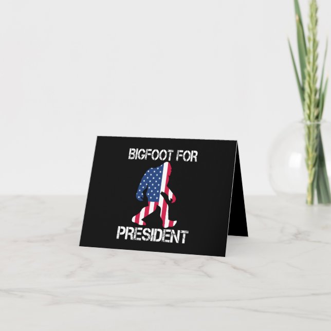 Carte De Remerciements Bigfoot pour le président Funny Bigfoot (Devant)