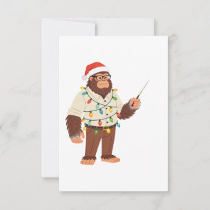 Carte De Remerciements Bigfoot Sasquatch Infirmière Noël Soins infirmiers