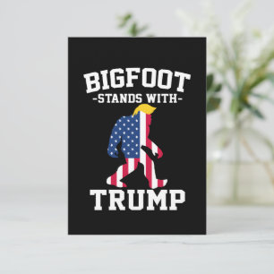 Carte De Remerciements Bigfoot Se Déplace Avec Les Élections Trump De 202