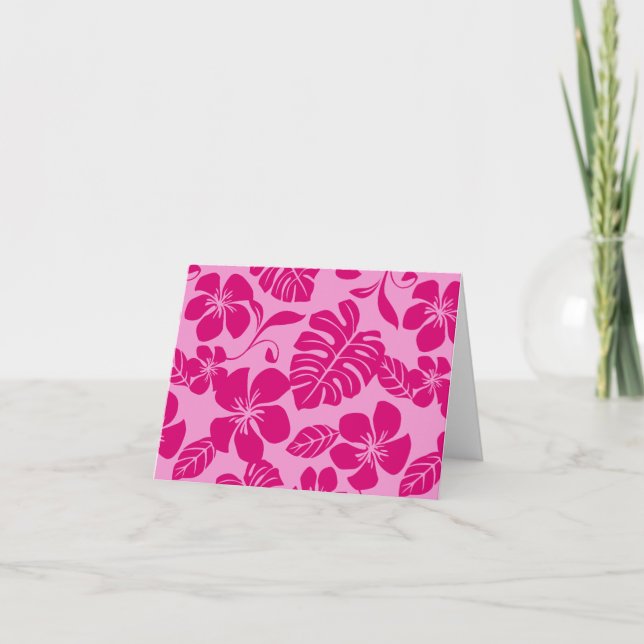 CARTE DE REMERCIEMENTS BIKINI ROSE (ROSES) (Devant)