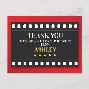 Carte De Remerciements Billet de pellicule cinématographique d'exposition