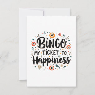 Carte De Remerciements Bingo est mon billet pour le bonheur Funny Bingo J