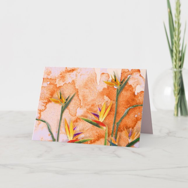Carte De Remerciements Birds of Paradise in Bloom (Devant)