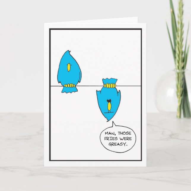 Carte De Remerciements Birds on a Wire - Bandes dessinées à moitié cuites (Devant)