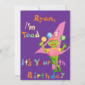 Carte De Remerciements BirthdayPersonalizedGreetingcardfora four yearold.