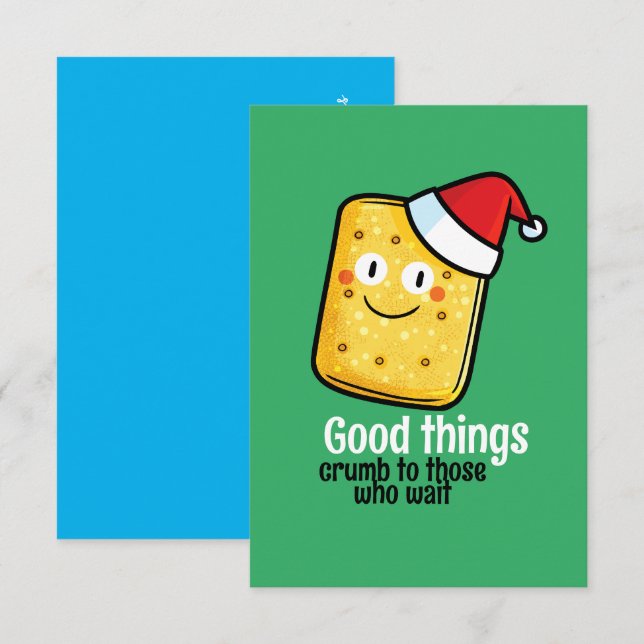 Carte De Remerciements Biscuit de Noël personnalisable (Devant / Derrière)