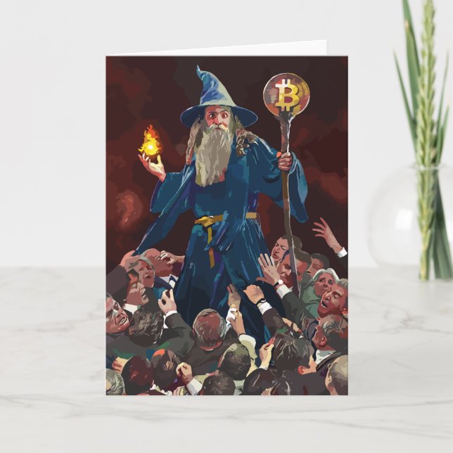 Carte De Remerciements Bitcoin élégant - Btc crypto (Devant)