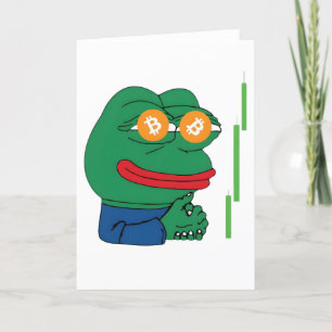 Carte De Remerciements Bitcoin Frog Mème Signal de vente BTC -Qr code