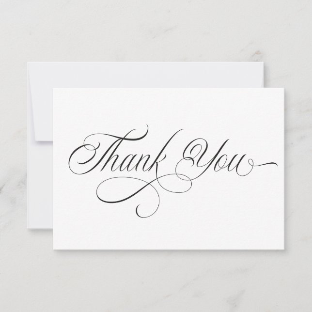Carte De Remerciements Black and white Thank You Card (Devant)