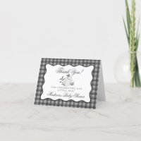 Carte de remerciements Black En vichy Little Boom