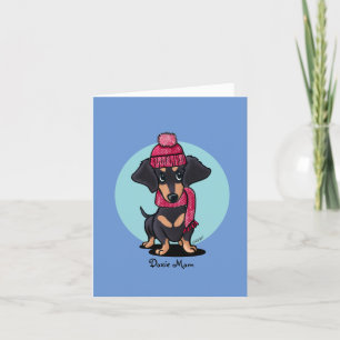 Carte De Remerciements Black et Tan Dachshund