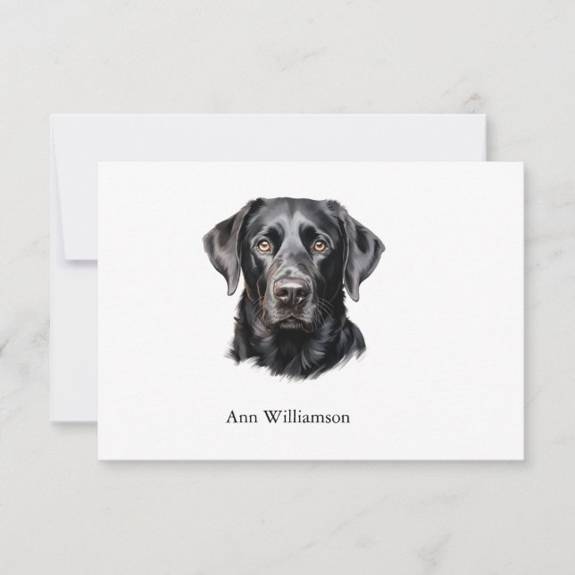 Carte De Remerciements Black Labrador Retriever Thank You Card (Devant)