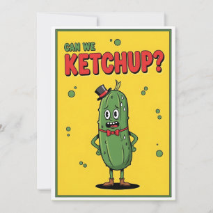 Carte De Remerciements Blague de cornichon mignonne, pouvons-nous nous ra