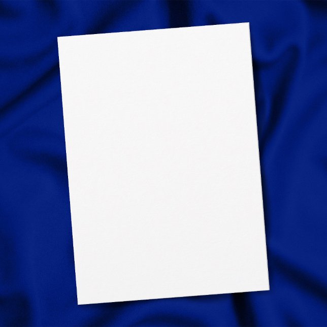 Carte De Remerciements Blanc clair 5 po x 7 po Blanc mat Graduation (Plain white matte 5" x 7" graduation thank you card)