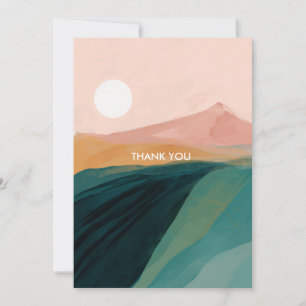 Carte de remerciements blanc de la montagne d'aqua