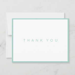 Carte de remerciements blanc moderne avec la