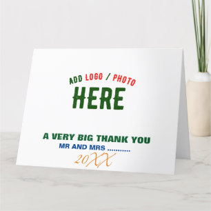 CARTE DE REMERCIEMENTS BLANC PERSONNALISABLE MODERNE STYLÉ MARQUE VÉRIFIÉ