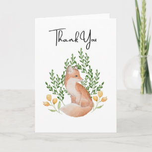 Carte de remerciements Blank Fox
