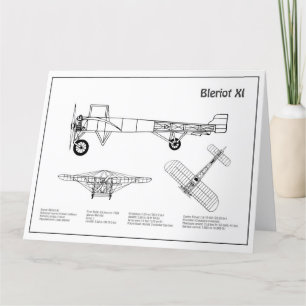 Carte De Remerciements Bleriot XI - Plans de dessin du plan d'avion BD