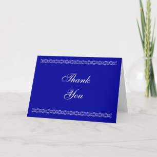 Carte de remerciements bleu