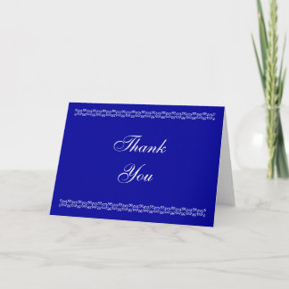 Carte de remerciements bleu