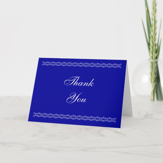 Carte de remerciements bleu (Devant)