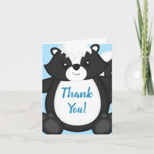 Carte De Remerciements Bleu Baby shower