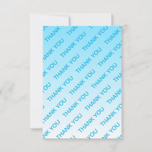 Carte De Remerciements Bleu ciel (couleur changeable!) ombre & motif de t