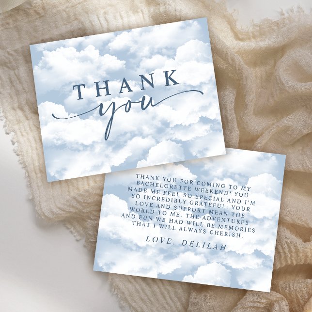 Carte De Remerciements Bleu clair "On Cloud Nine" Chaussure de plage pour (Créateur téléchargé)