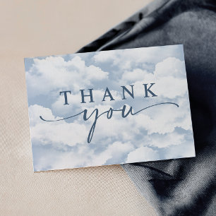 Carte De Remerciements Bleu clair "On Cloud Nine" Enterrement de vie de j