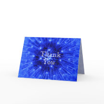Carte de remerciements bleu de souffle de
