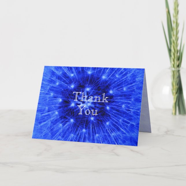Carte de remerciements bleu de souffle de (Devant)