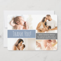 Bleu doux Moderne bébé garçon Photo Collage