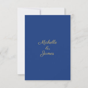 Carte De Remerciements Bleu et Or Couleurs Professionnel Tendance Moderne
